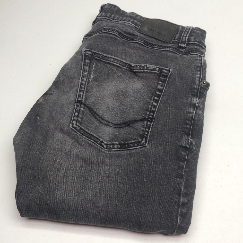 MENS PULL& BEAR BLACKWASH SLIM STRAIGHT JEANS 36x30 ⭐️